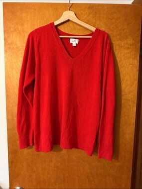 croft & barrow Bright Red V-Neck Women’s Sweater